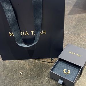 Maria Tash 8mm Gold Pearl Coronet Hoop Earring